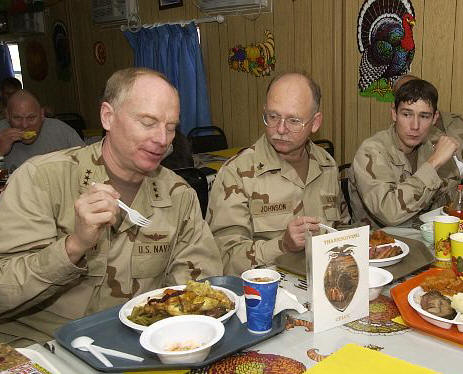 Commander Navy Reserve Forces celebrated Thanksgiving with Reserver Forces in Kuwait.